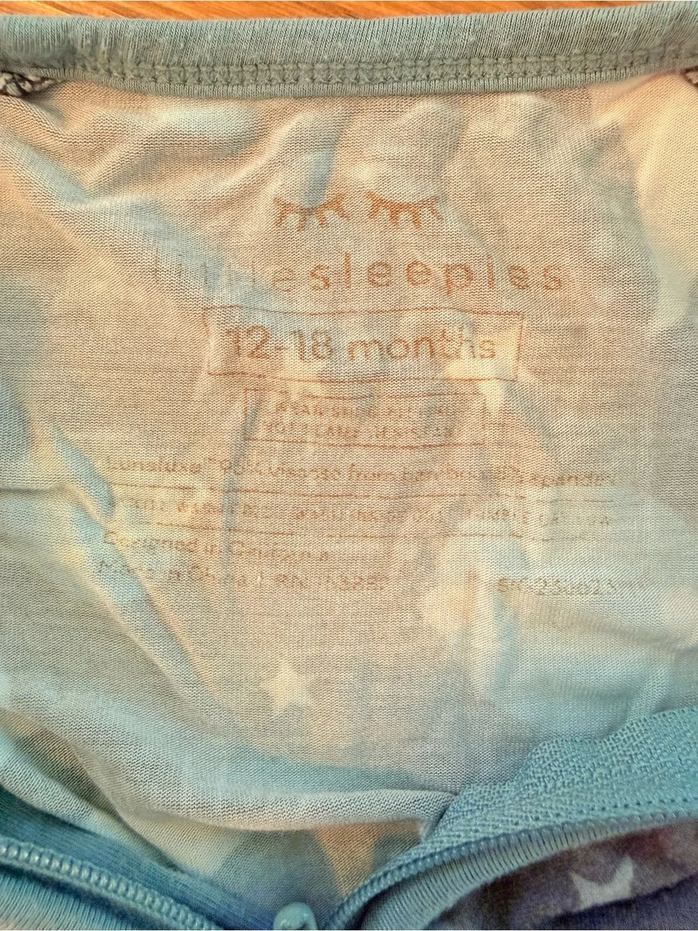 LITTLE SLEEPIES | Blue “To The Moon” Zippy